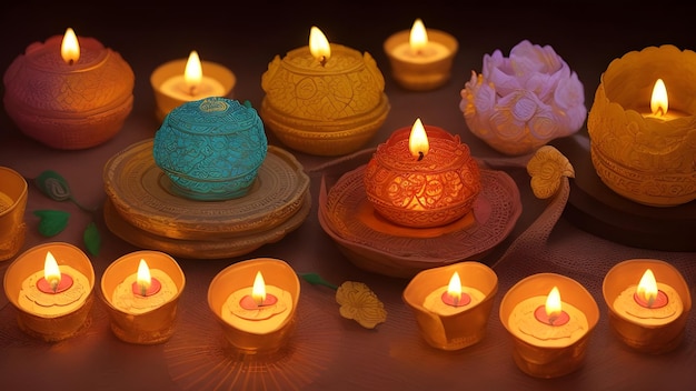 Foto la tradizione della festa delle luci di diwali