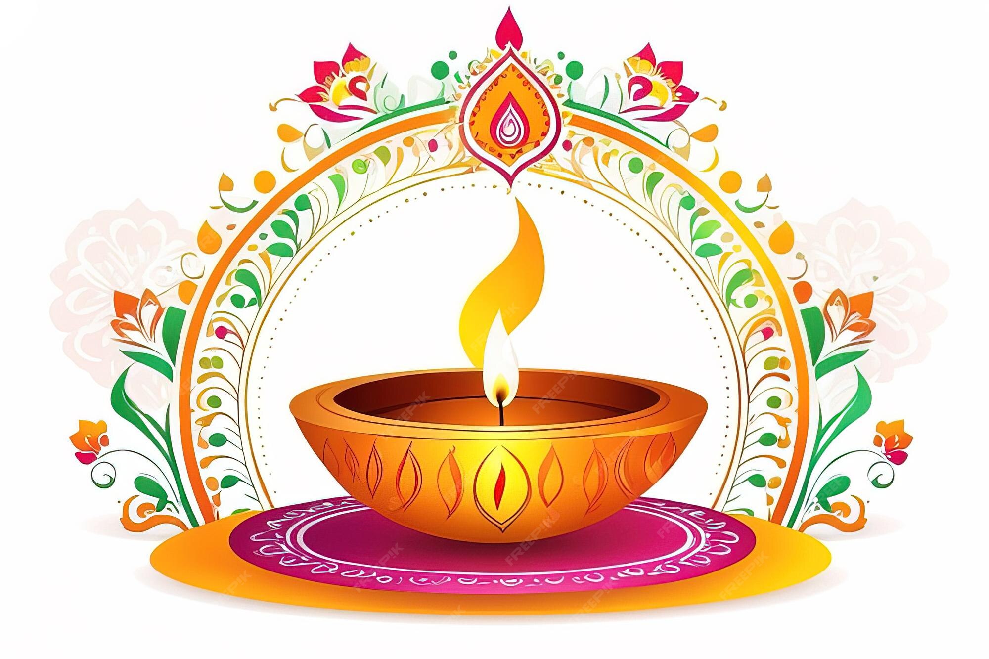 Premium AI Image diwali festival of lights with flowersdiwali