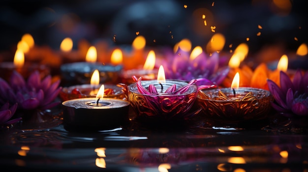 Diwali festival patterned background