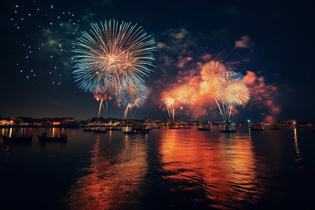 Diwali Fireworks Display at Night