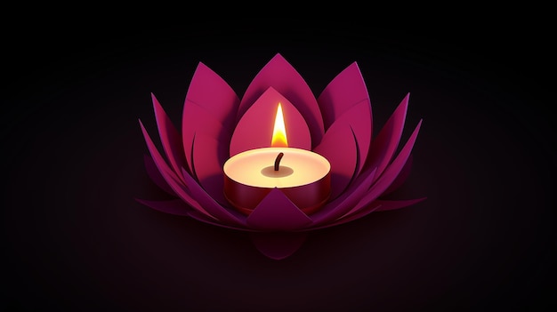 Photo diwali flat paper lantern symbol high resolution 8k