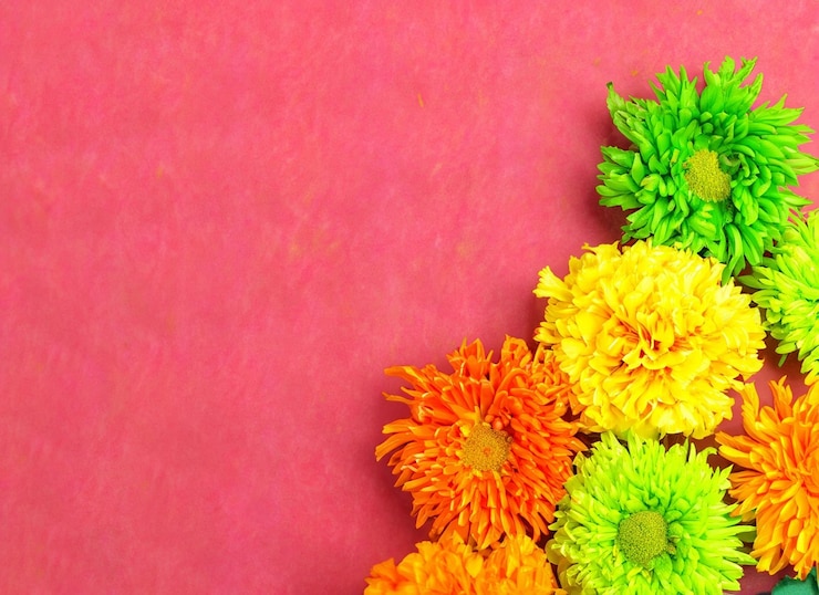 फोटो diwali flower with abstract candle made different colors
