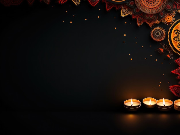 Foto diwali greeting card mockup banner generatieve ai