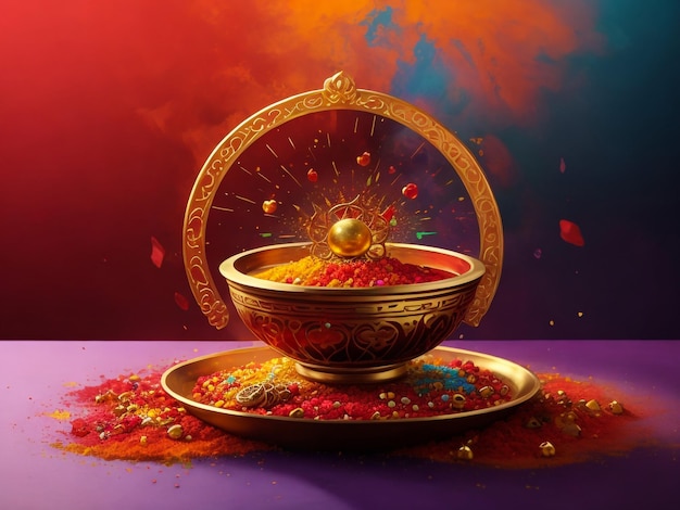 Diwali holiday background with realistic glowing diya candles mandala and rangoli Happy indian relig
