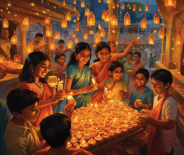 Diwali holiday indian traditional festival