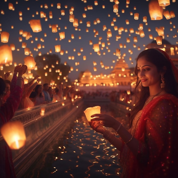 Foto festa tradizionale indiana di diwali holiday