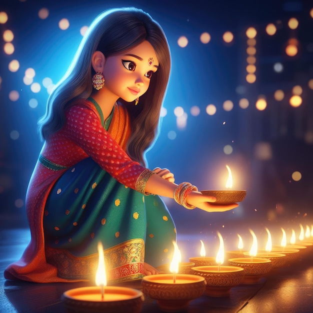 Diwali illustration background