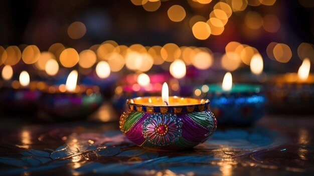 Photo diwali illustration concept