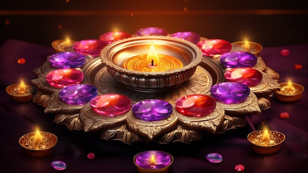 diwali illustration HD 8K wallpaper Stock Photographic