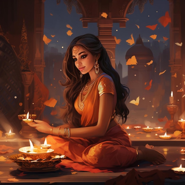 Diwali Illustration