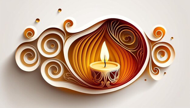 Diwali indian festival, Diwali diya abstract, Generative ai