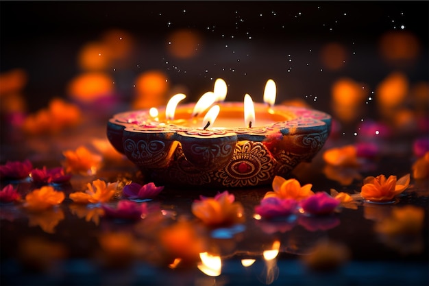 Diwali indian festival diwali diya abstract