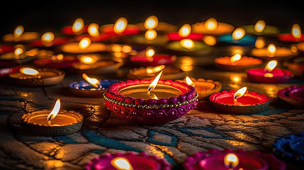 Diwali is the festival of lights in india.