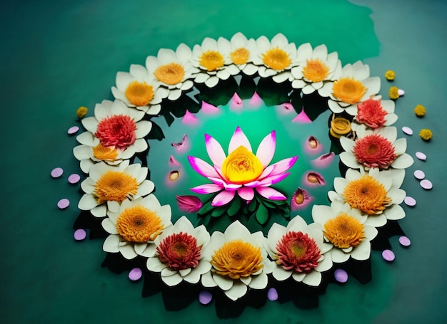 Diwali kaars bloem
