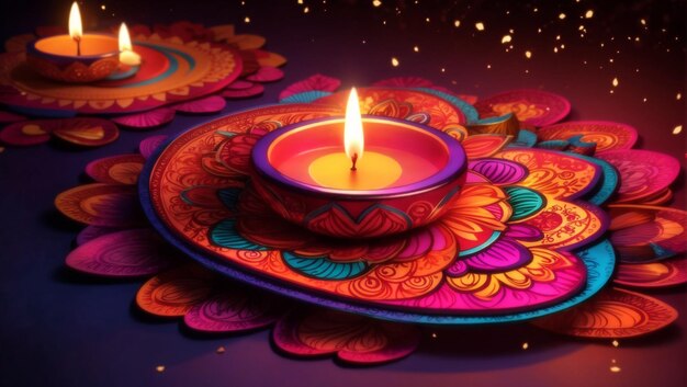 Diwali kleurrijk, zeer mooi ontwerp