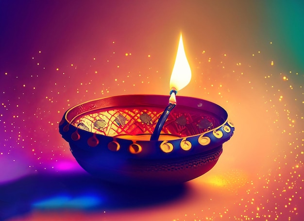 Diwali lamp stylis background