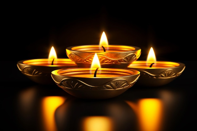 diwali light in dark background