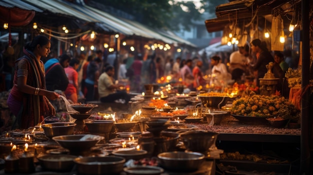 Diwali Market and Shopping