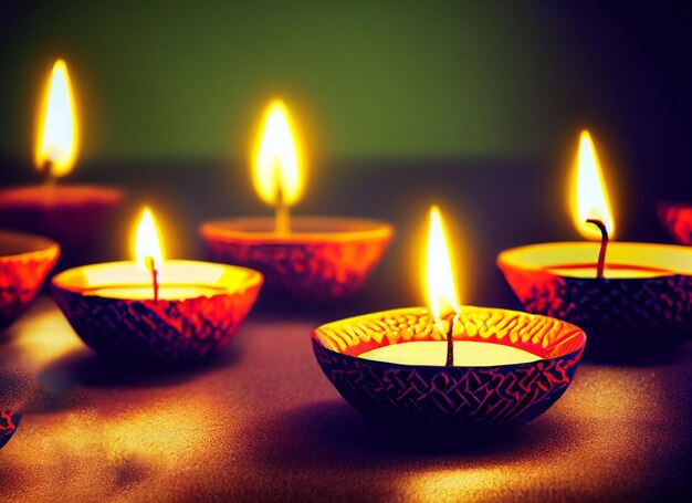 diwali oil lamp background