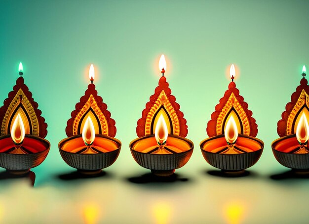 Photo diwali oil lamp background