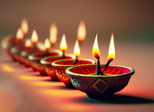 diwali oil lamp background