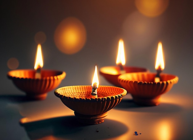 diwali oil lamp background