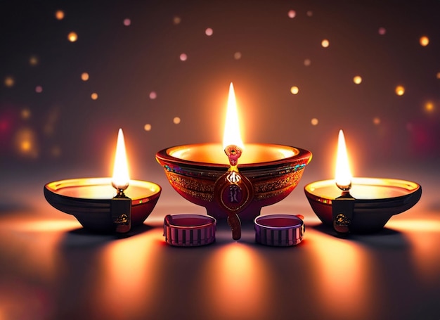 diwali oil lamp background