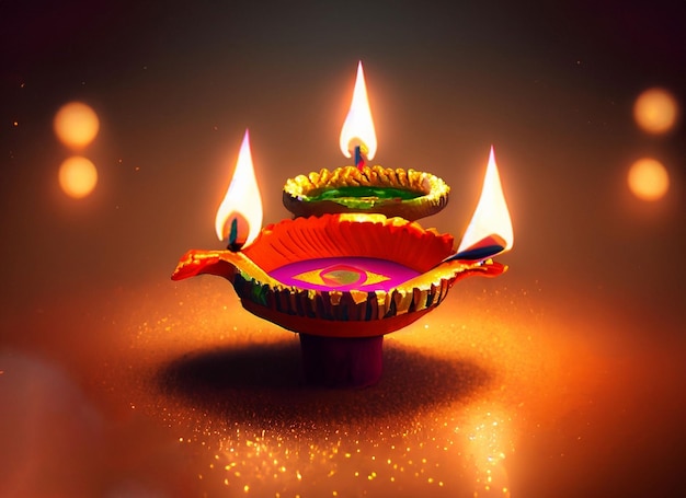 diwali oil lamp background