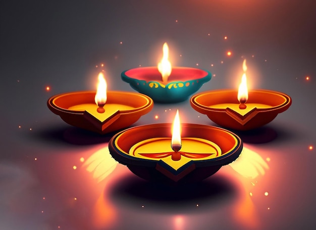 diwali oil lamp background