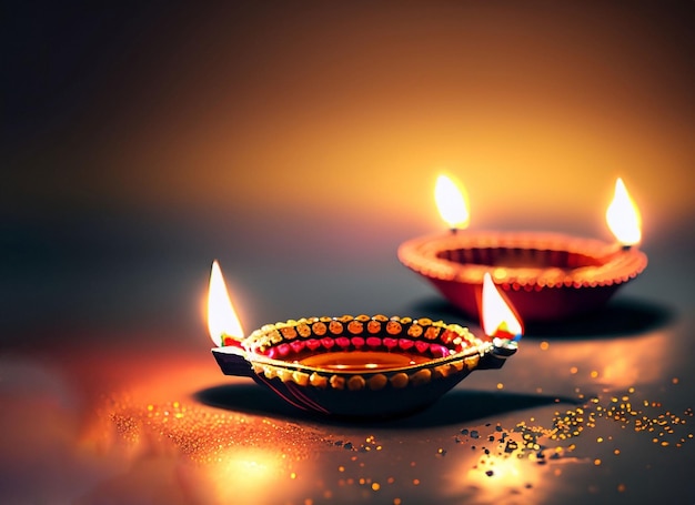 diwali oil lamp background