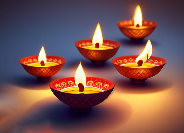 diwali oil lamp background