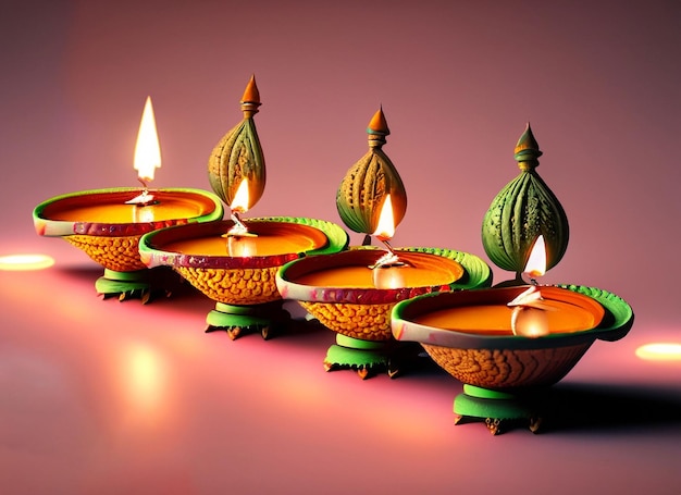 diwali olielamp achtergrond