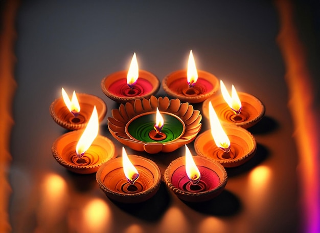 diwali olielamp achtergrond