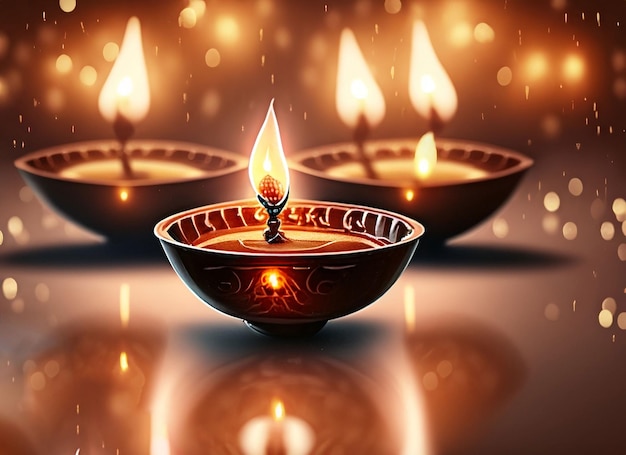 diwali olielamp achtergrond