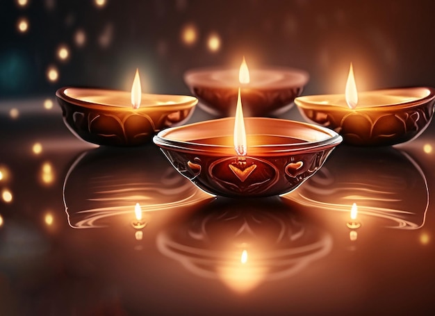 diwali olielamp achtergrond