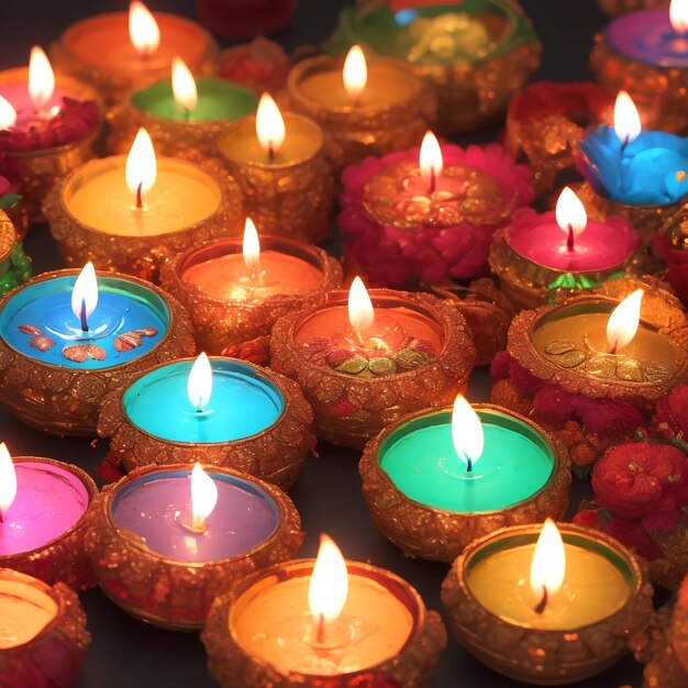 Diwali olielamp ai generatief