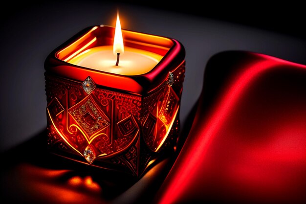 Photo diwali red candle