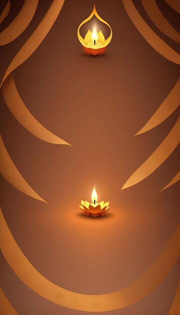 Diwali smartphone wallpaper the triumph of light and kindness abstract background illustration generative ai