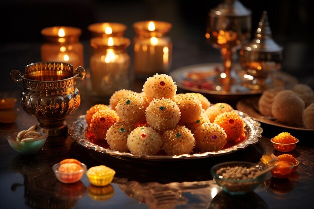 Diwali Sweets Food Extravaganza Gemaakt met generatieve AI