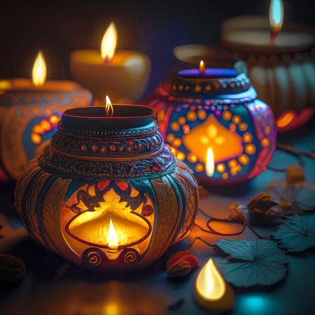 Diwali symbolen festival van licht en waarheid