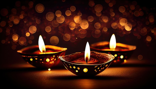 ディワリ 光と優しさの勝利 ヒンズー教の光の祭典 Diya オイルランプ 10 月 24 日