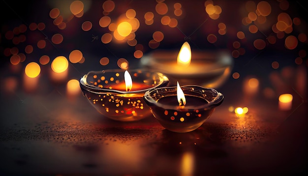 Diwali the triumph of light and kindness Hindu festival of lights celebration Diya oil lamps 24th October