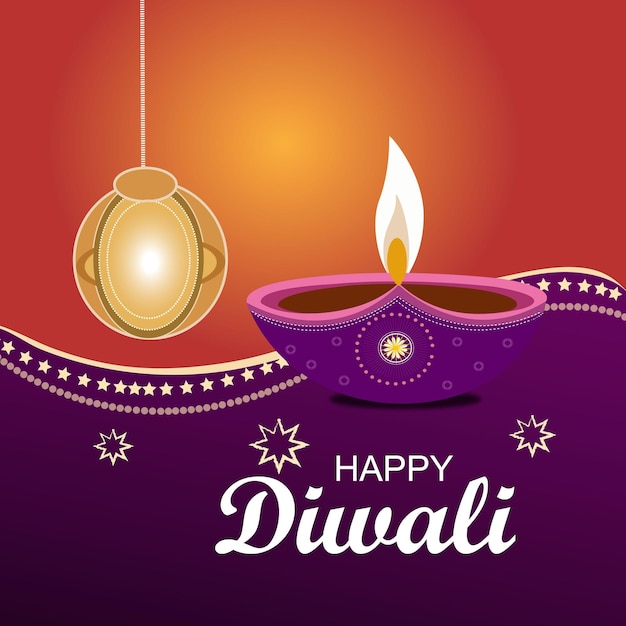 Diwali vector poster design