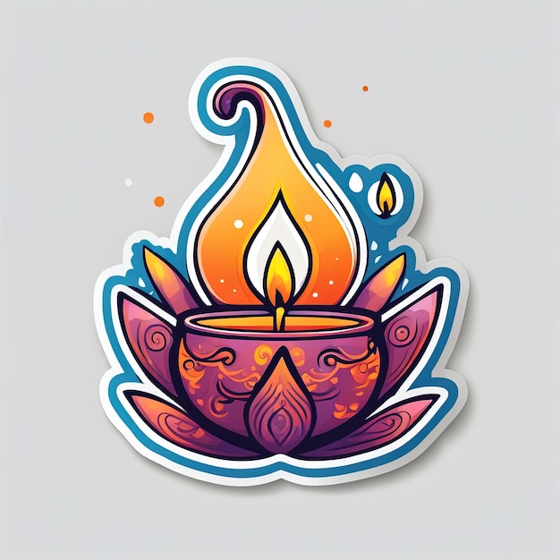 diwali vectorillustratie hand getekende vectorillustratie vectorillustratie van diwali lamp in de