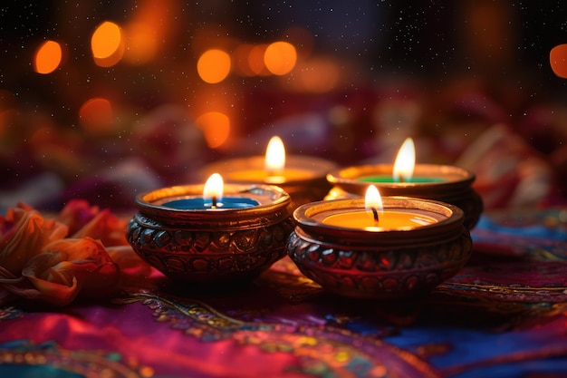 Diwali viering achtergrond kunst fotorealisme