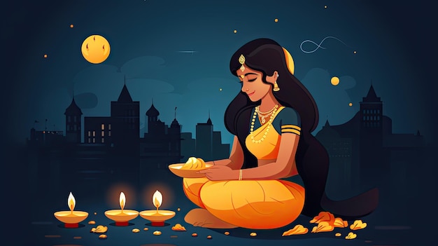 Diwali viering vector ontwerp