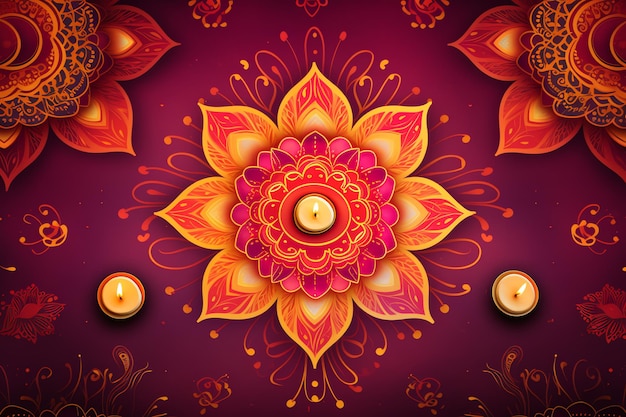 Diwalithemed tablecloth diwali background