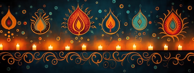 Diwalithemed wall art diwali banner