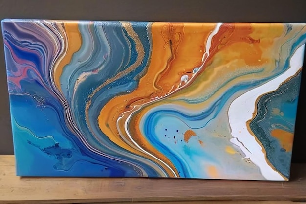 DIY Acrylic Pour Wall Art