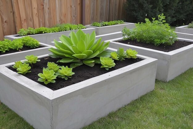 DIY Concrete Planter Boxes